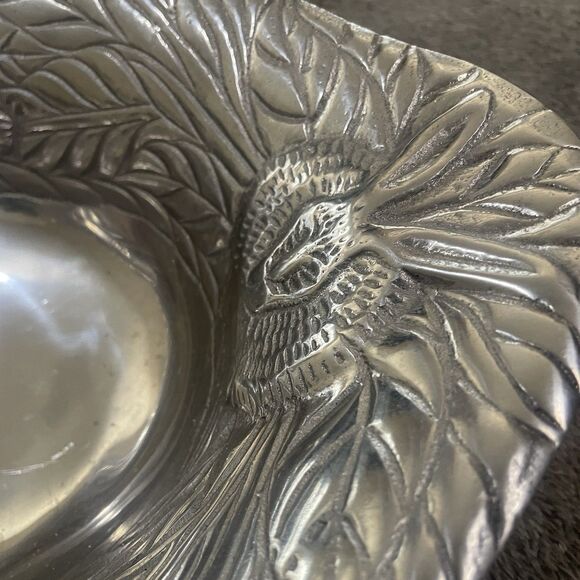 IHI Pewter Bunny Rabbit Nut/Trinket/Easter Candy Bowl/Dish Made in India - Picture 2 of 8